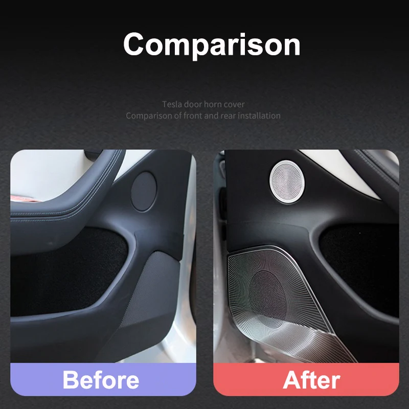 테슬라 모델 Y 주니퍼 2025 스피커 커버 스테인리스 스틸 전후방 스피커 보호 스티커 모델 3 하이랜드 액세서리