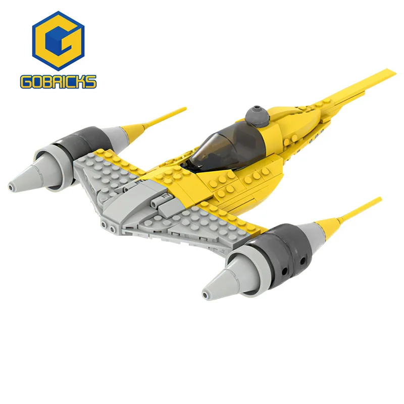 Gobricks Moc Space Classic Movie Arma Midi Naboo Starfighters Astronave Building Blocks Astronave Giocattoli Per Bambini Regali