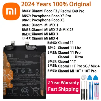 2024 Years Xiaomi Original Battery For Xiaomi Mi Mix 1 2 2S 3 4 Mi 11 Mi11 Lite Ultra Poco X3 F3 Redmi K40 10T 11T Pro Batteries