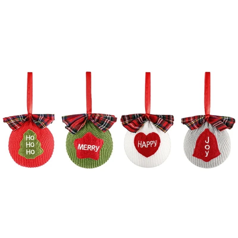 

Christmas Knitted Ball Hangers Festive Ornament Small Decorative Pendant