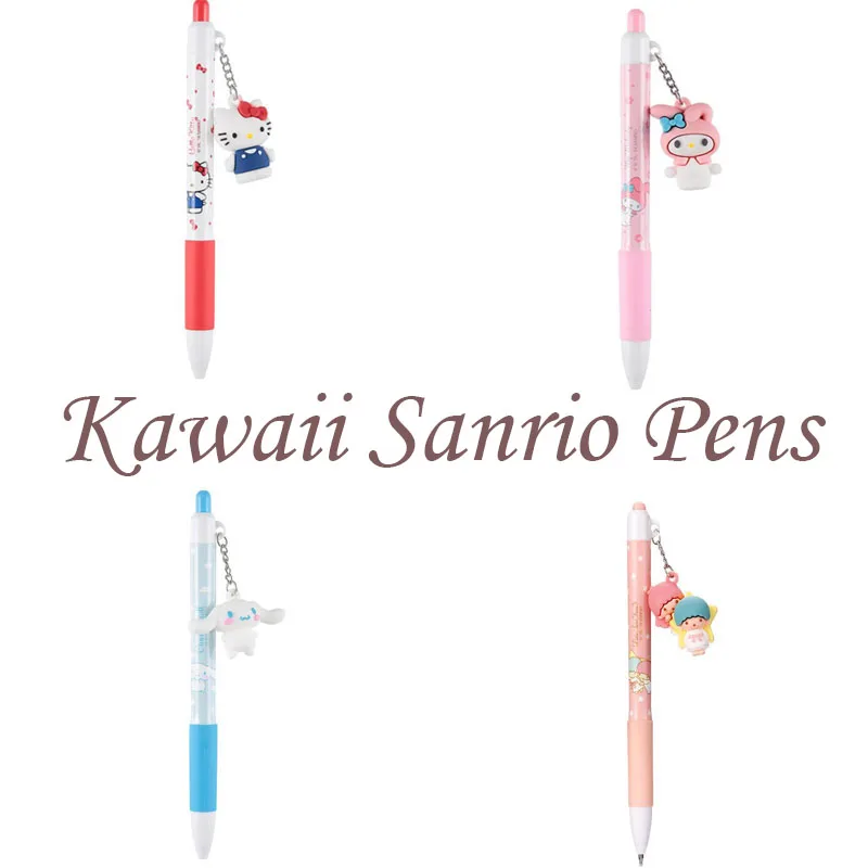 

Kawaii Sanriod Gel pen HelloKittys My Melody Cinnamoroll Cartoon Anime Pendant Signature Pen Office Supplies Gift for kids