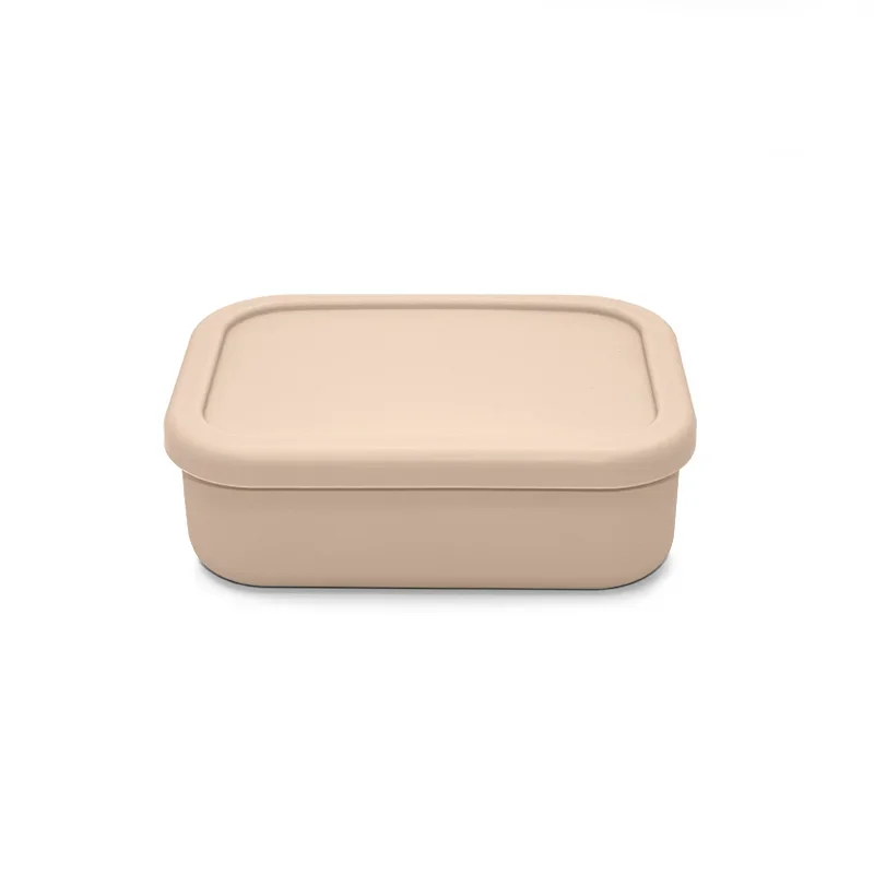 100% Food Grade Silicone Feeding Plate Soft BPA Free Three Lattice Silicone Lunch Box
