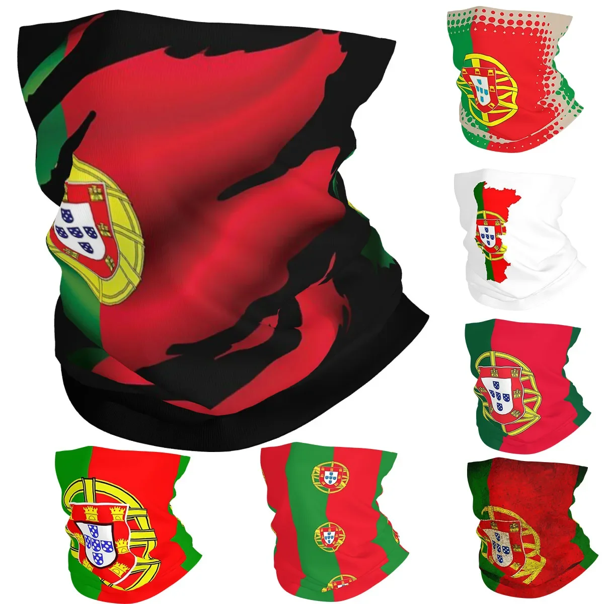 

Flag Of Portugal Flag Bandana Neck Gaiter Printed Mask Scarf Multifunctional Balaclava Riding Unisex Adult Winter