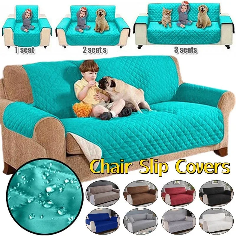 1/2/3 Seats Waterproof Elastic Sofa Covers Solid Couch Cover Sofa Slip
