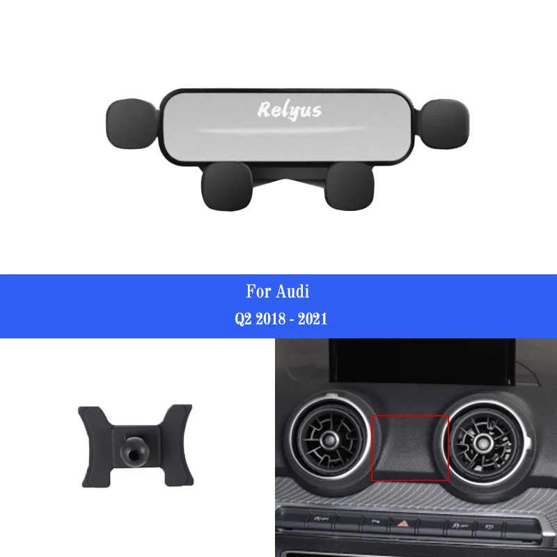 

Car Mobile Phone Holder Smartphone Air Vent Mounts Holder Gps Stand Bracket for Audi Q2 SQ2 2018-2022 Auto Accessories