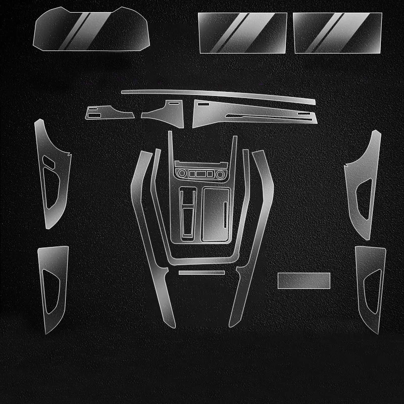 

Прозрачная защитная пленка из ТПУ для Audi Q7 Q8 20-22, наклейки для салона автомобиля, центральное управление, дверь, Воздушная Панель навигации для приборной панели