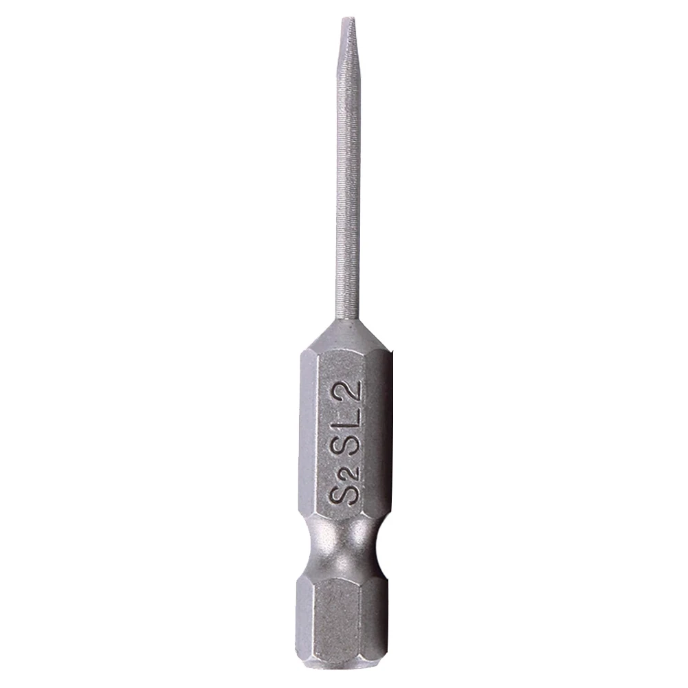 

1pc 50mm Alloy Steel Flat Head Slotted Tip Magnetic Screwdriver Bit 2.0-6.0mm For Electric Screwdrivers Electric Drills