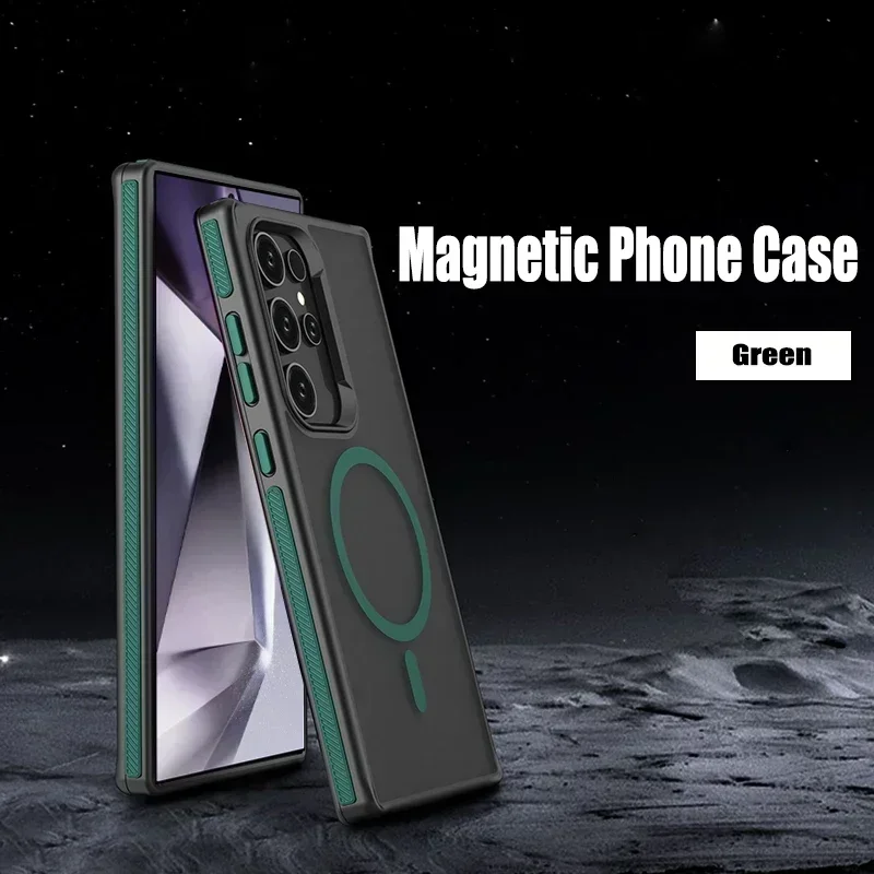 Matte Translucent Magnetic Phone Case with Magsafe for Wireless Charging - Shockproof Cover