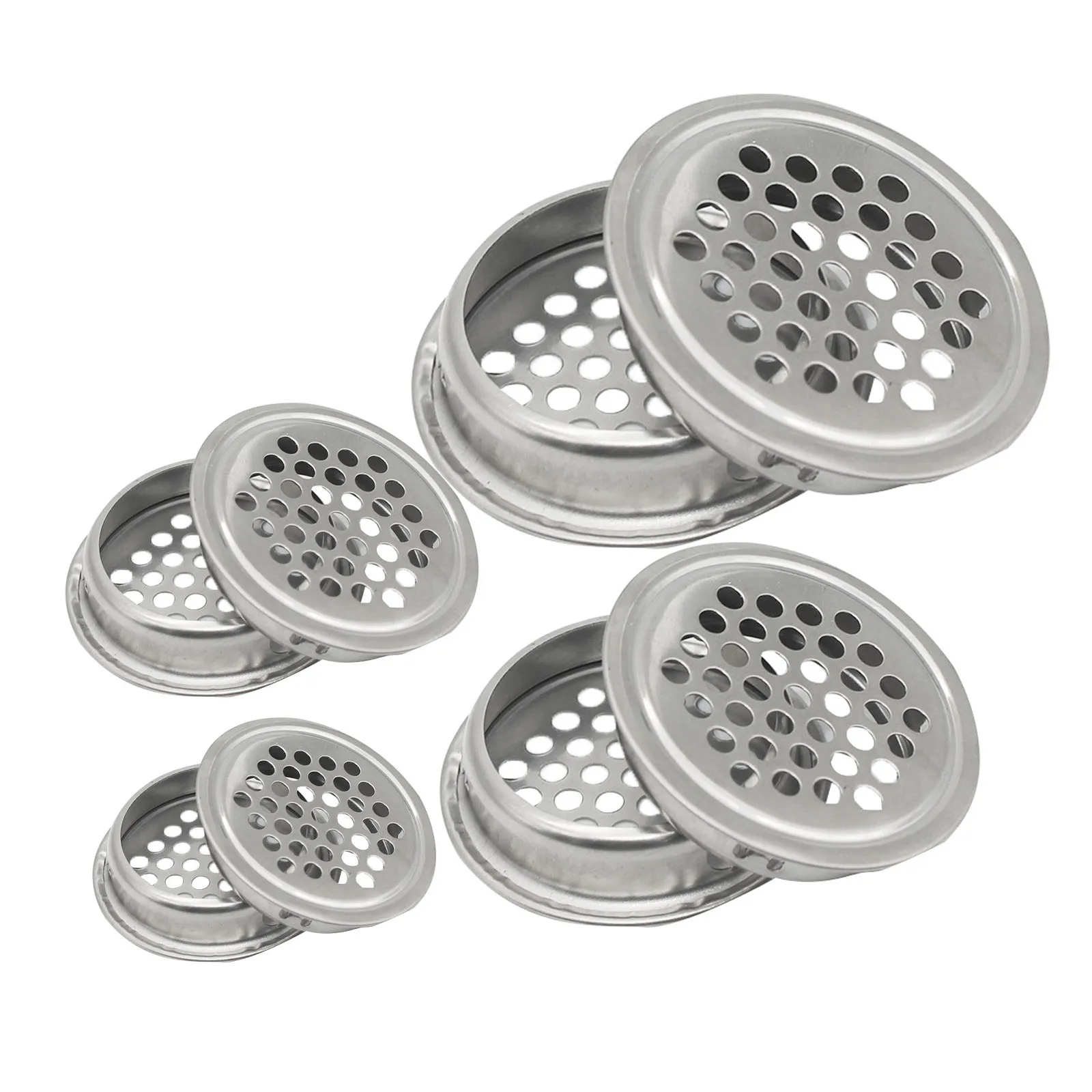 

10pcs Round Air Vent Hole Ventilation Louver Stainless Steel Mesh Hole Diameter 19/25/35/53mm Flat Surface Ventilation Systems