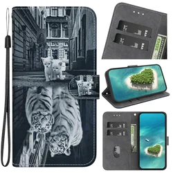 Elegant Stand Flip Wallet Case with Artistic Patterns for Honor 8A (CH1)