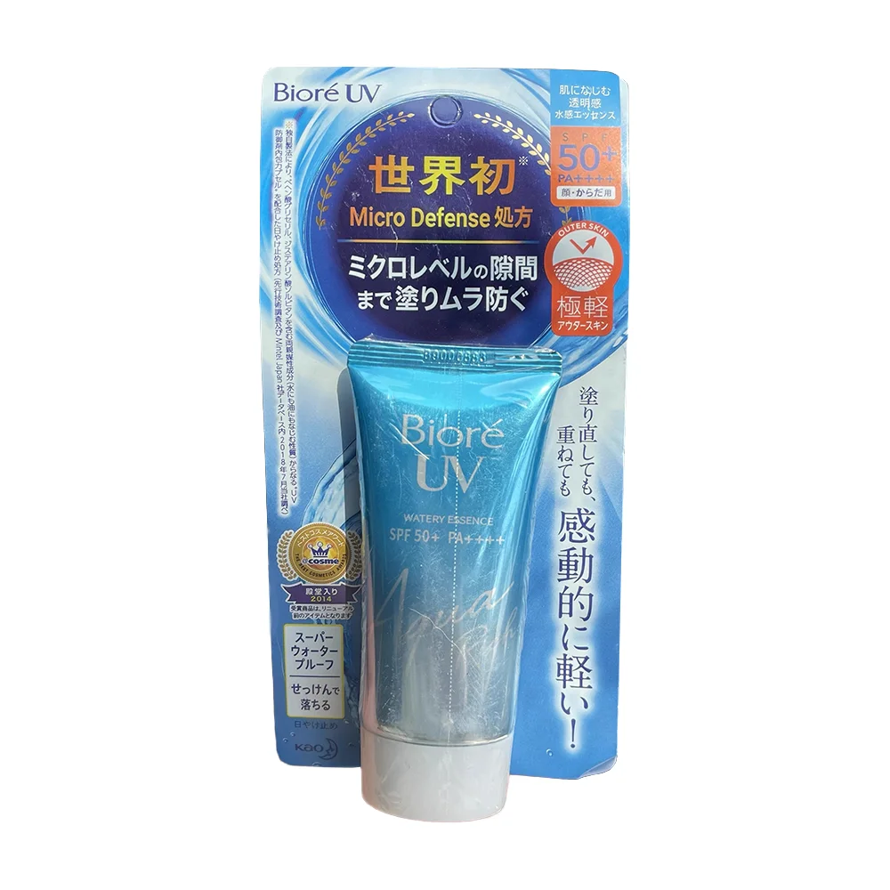 Japan Biore UV Aqua Sunscreen Cream 50g Rich Watery Essence Isolation Lotion Gel SPF50 Moisturizing Waterproof tinted sunscreen