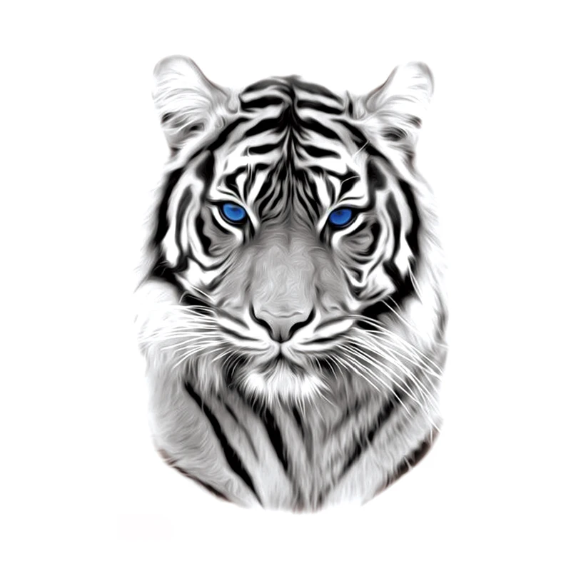 

Tattoo Stickers Blue Eyes Cool Tiger Cat Animal Forest Temporary Waterproof Arm Back Flash Fake Tatto Makeup Art for Men Women