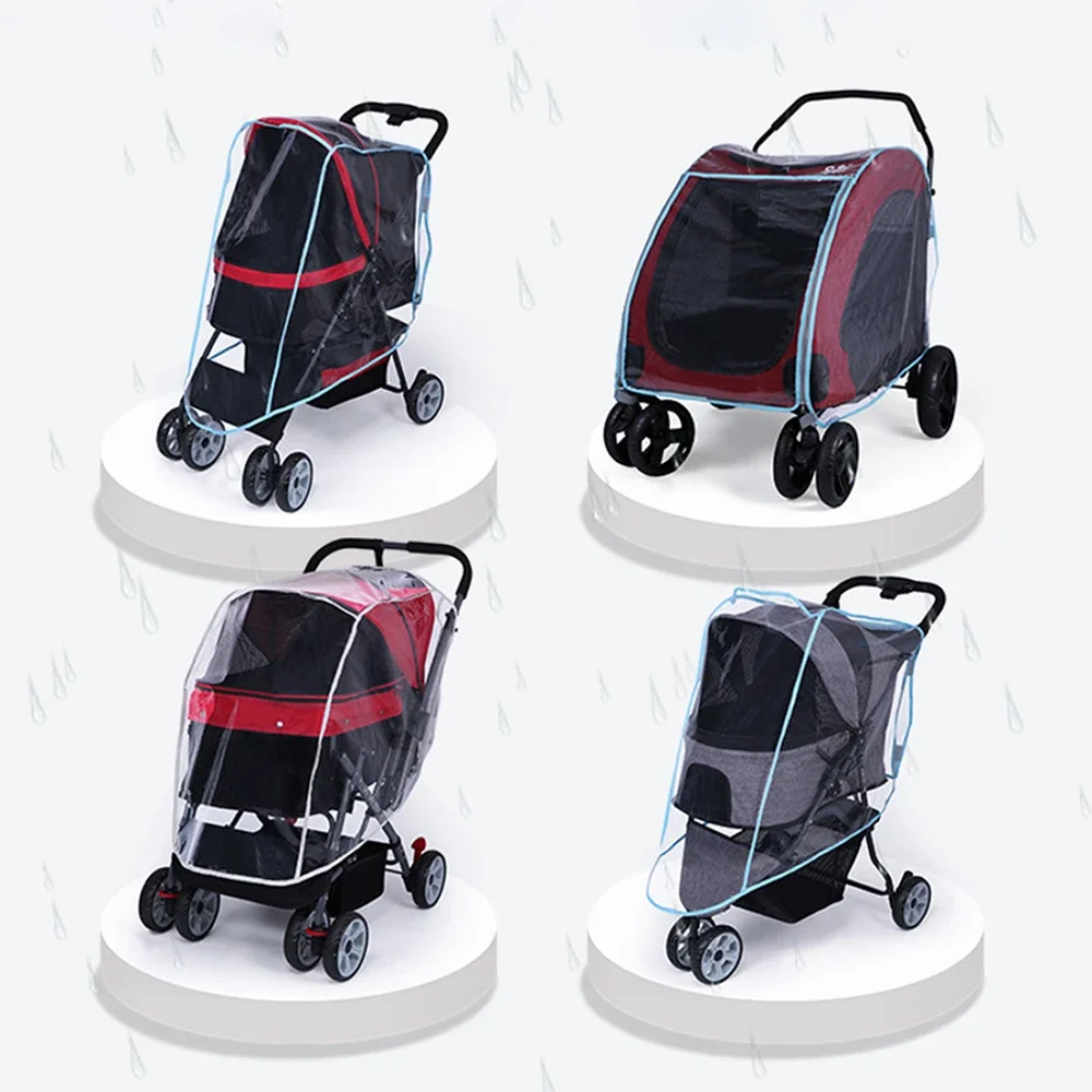 Pet Cart Raincover Stroller Dust Rain Snow Cover Raincoat