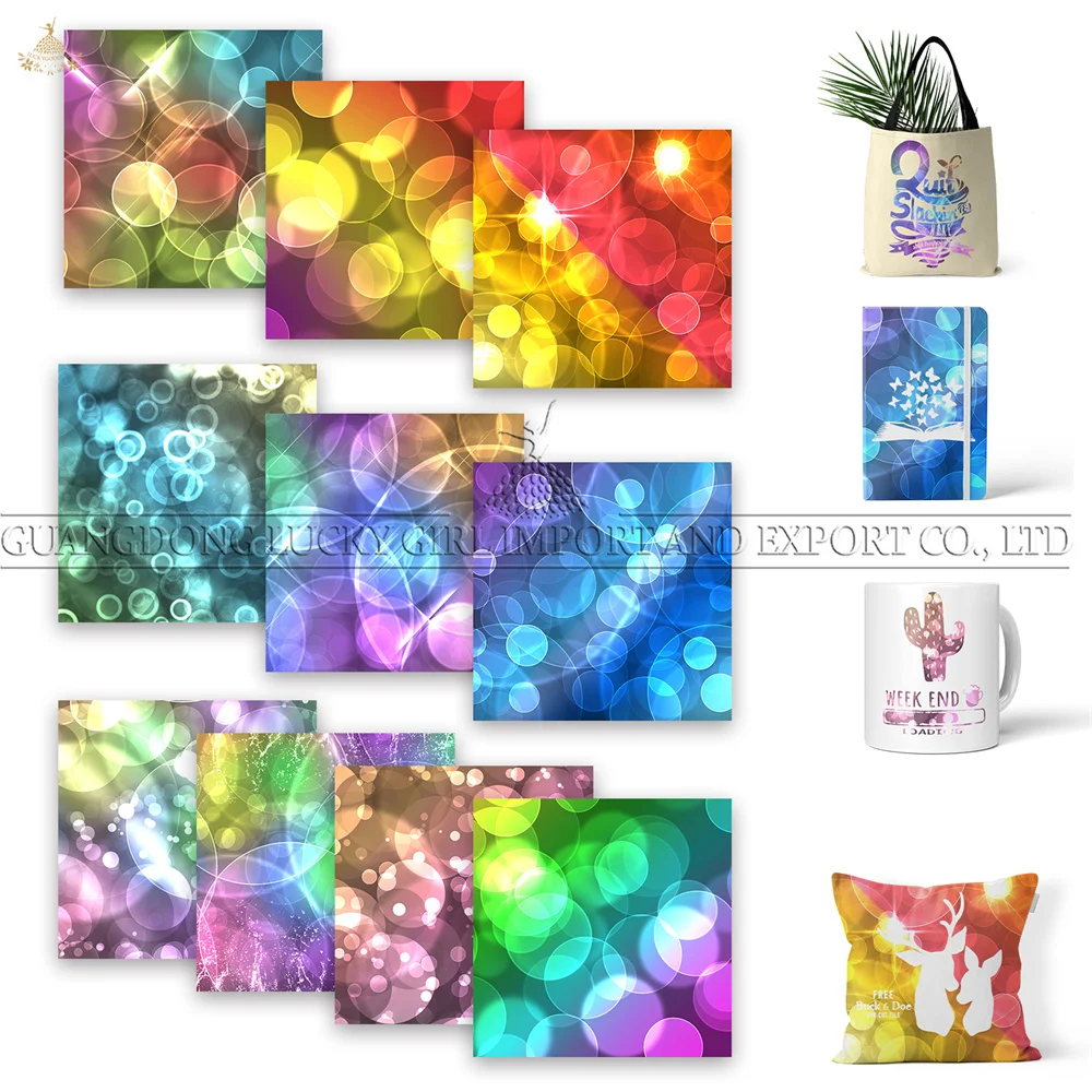 

Lucky Goddness Infusible Ink Transfer Sheets Starry Sky 10 Pcs 12''x12'' Transfer Paper Sublimation for Mug T-Shirts Bags Fabric