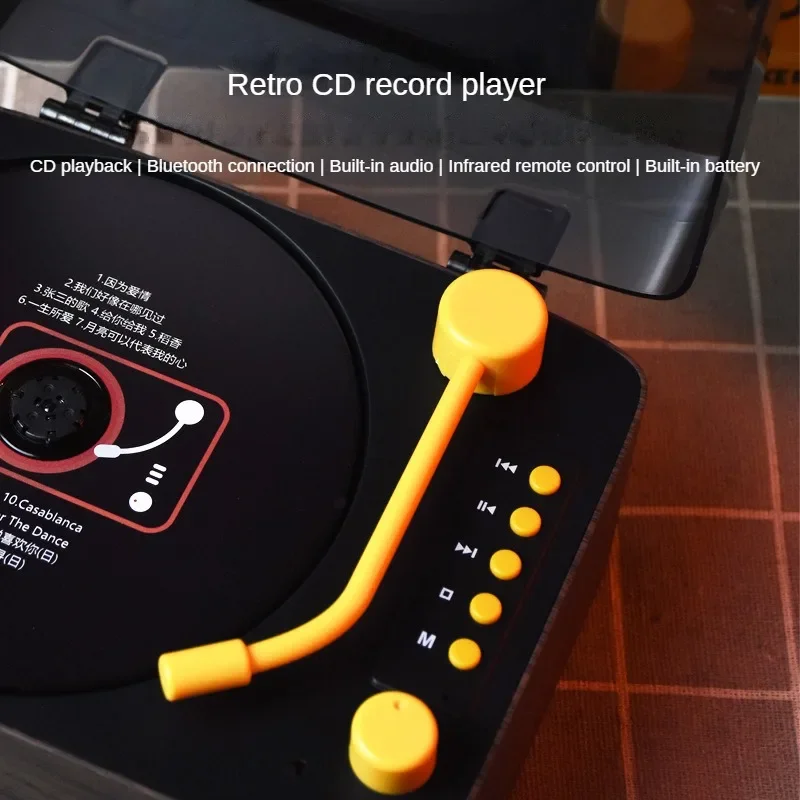Vintage Multifunctional CD Player with High Fidelity Sound Quality Portable Charging CD Discs Listening To Albums Gifts Hot Sale