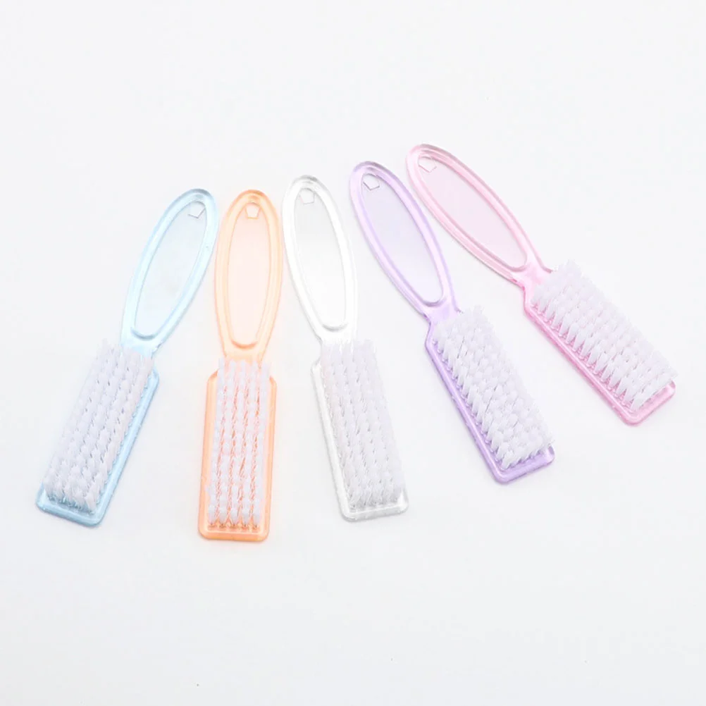 6 Pcs Pedicure Baby Scrub Brush FingerNail Kit Cleaner Plastic Manicure for Nails up