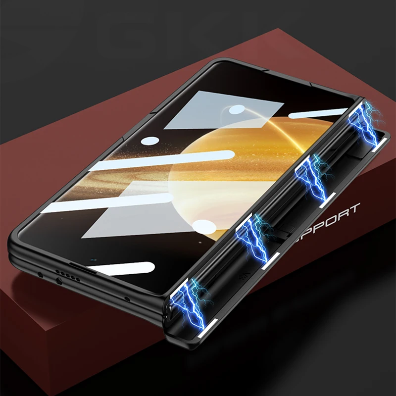 Magnetic Hinge Bracket Armor Case For Honor Magic V3 Outer Screen Glass Protecti