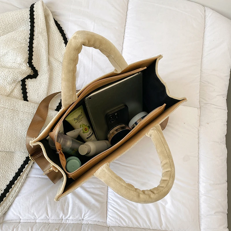 Large The Tote Bags for Women Winter Fashion New Shoulder Messenger Bag Female Designer Brand Sling Cross Handbags High Quality