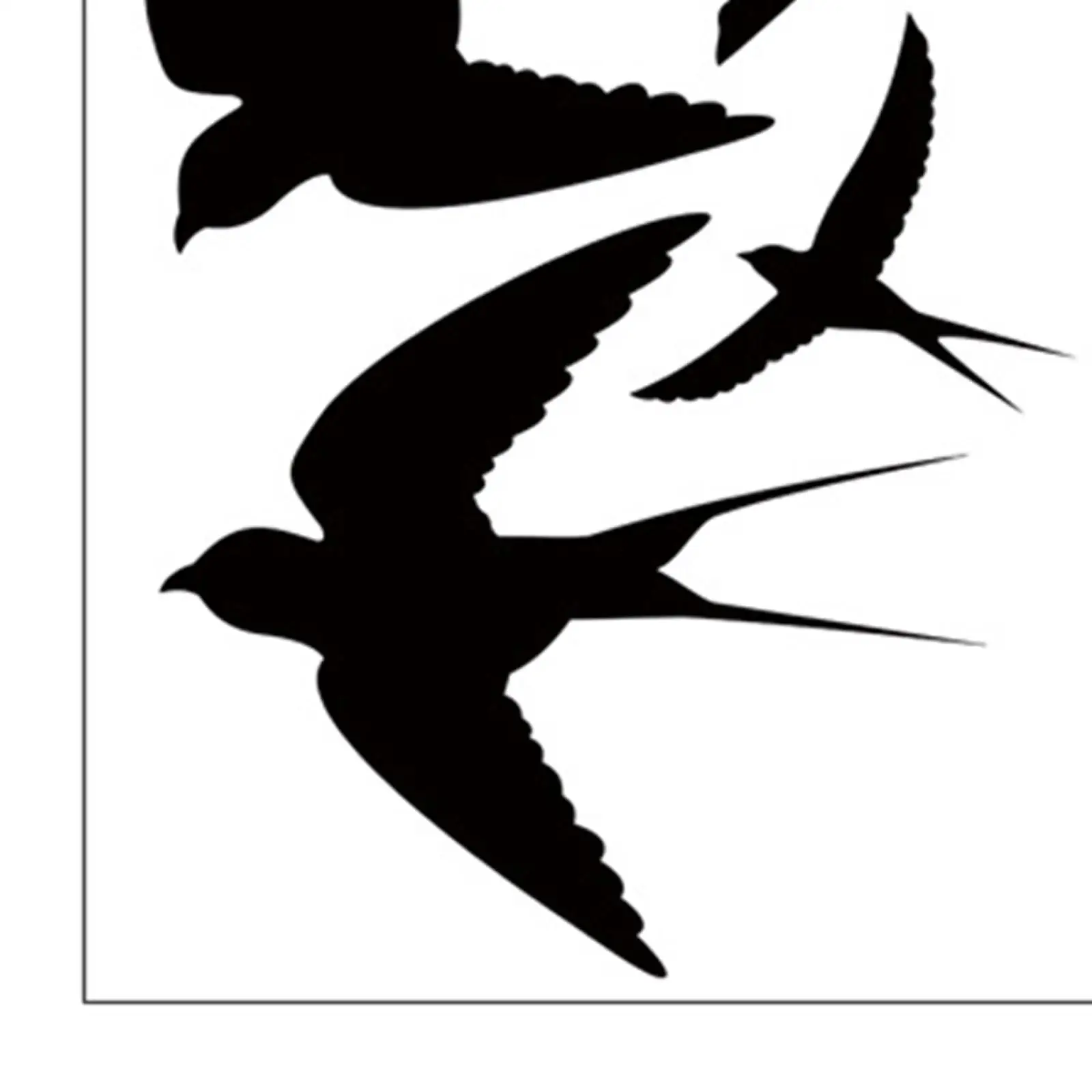 Swallow Stickers 6 Sheets 20Pcs Birds Prevent Birds Strikes Home Decor PVC Window Decoration Static wall sticker window stickers