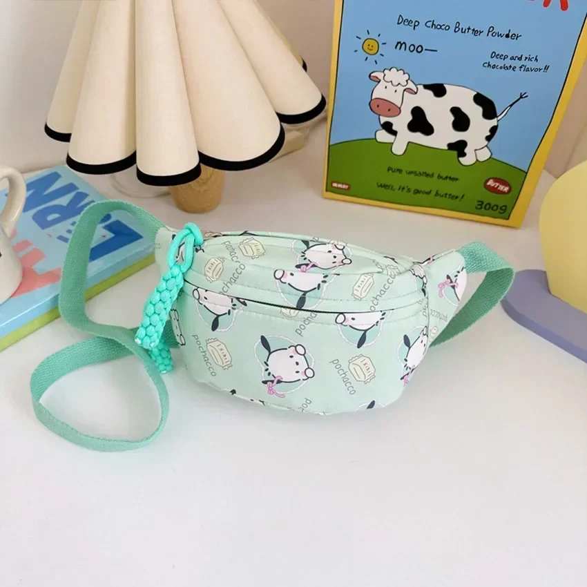 Sanrio Adjustable Crossbody Chest Pack - Cute Girls Cinnamoroll  Hello Kitty Waist Bag