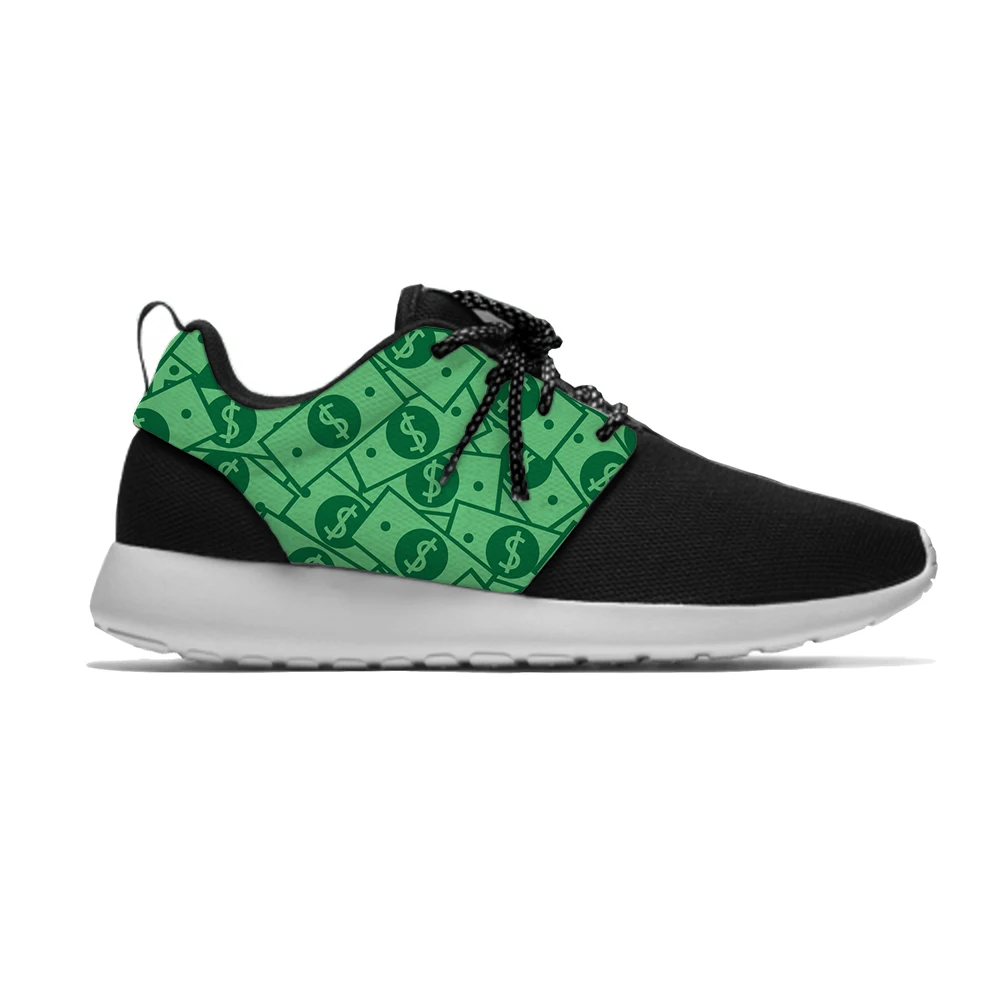 Money dollar pattern Hot Funny Personality Novelty Sport Running Shoes Casual Breathable Lightweight 3D Print Men Women Sneakers