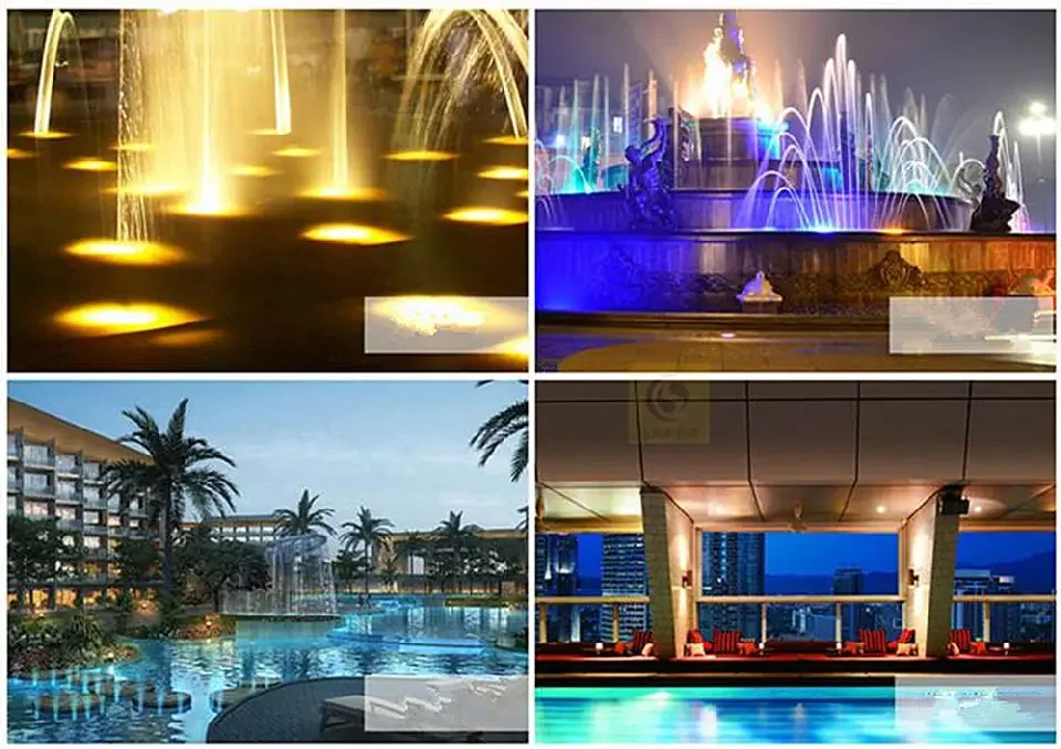 Description Picture 6 of item24W RGB LED Swimming Pool Light IP68 Waterproof AC/DC12V 12W 18W Outdoor RGB UnderWater Light Pond LED Piscina Luz Spotlight