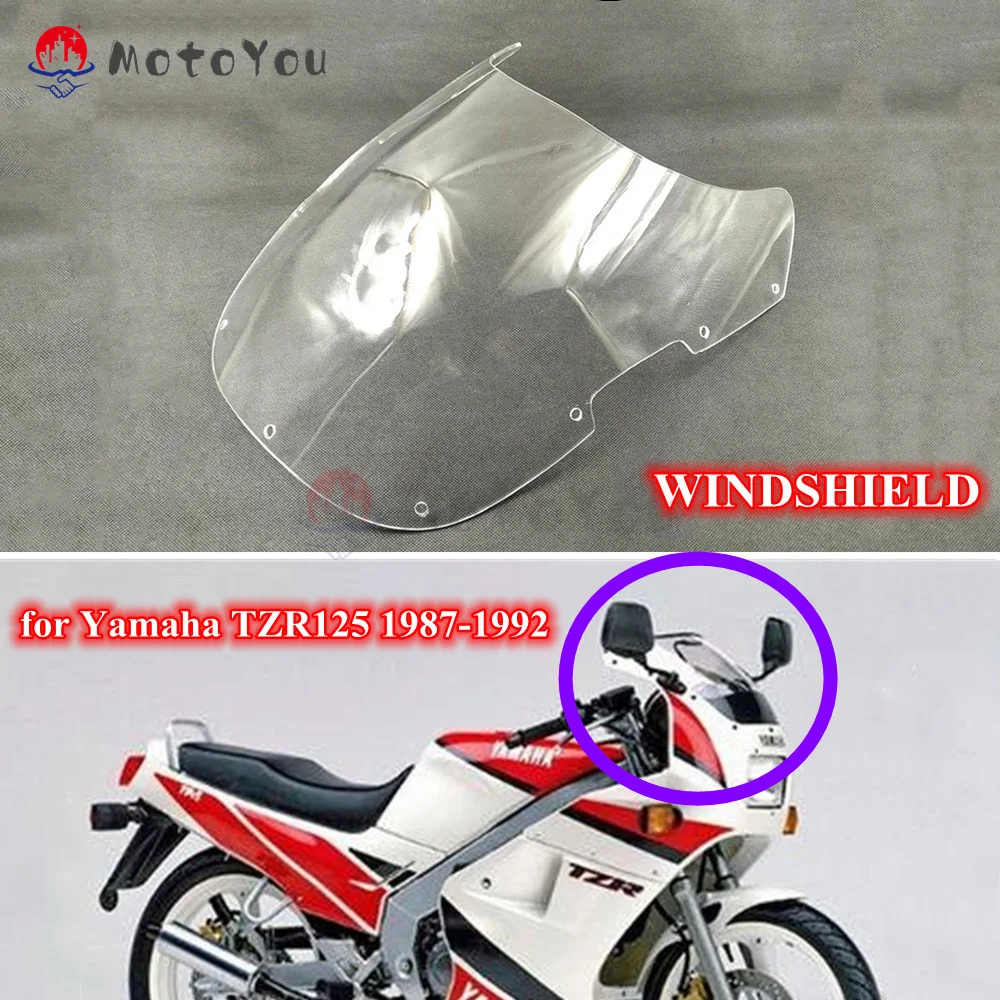 WindscreenWindshieldOdometerVisorViserforYamahaTZR125TZR12519871992FrontGlassWind