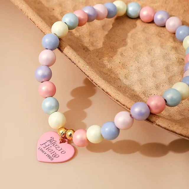 Heart Pendant Pet Pearl Collar Colorful Beads Dog Necklace Cat Collar Puppy Accessories Dog Chain Chihuahua Pet Wedding Jewelry 4