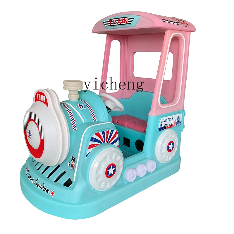 XL Ceiling Train Tank Police Car Outdoor Children's Electric Light-Emitting Car Amusement Car Equipment