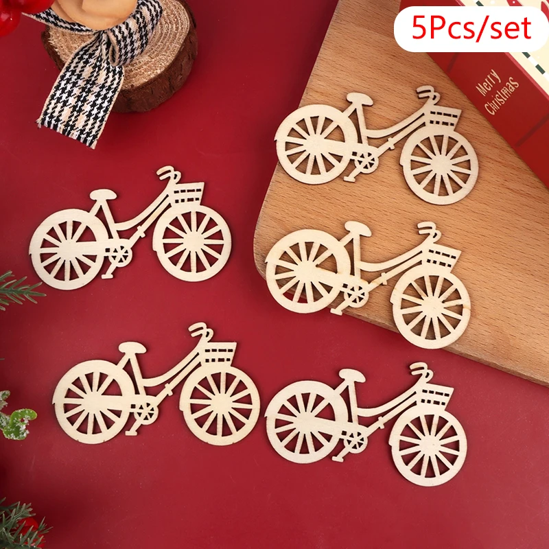 5Pcs 1:12 Dollhouse Miniature Christmas Bike Ornament Bicycle Model Home Decor Toy Doll House Accessories