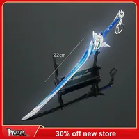 22cm Genshin Impact Weapon Haran Geppaku Futsu Game Peripheral Model Keychain Kamisato Ayato Replica Swords Knife Katana Kid Toy 1