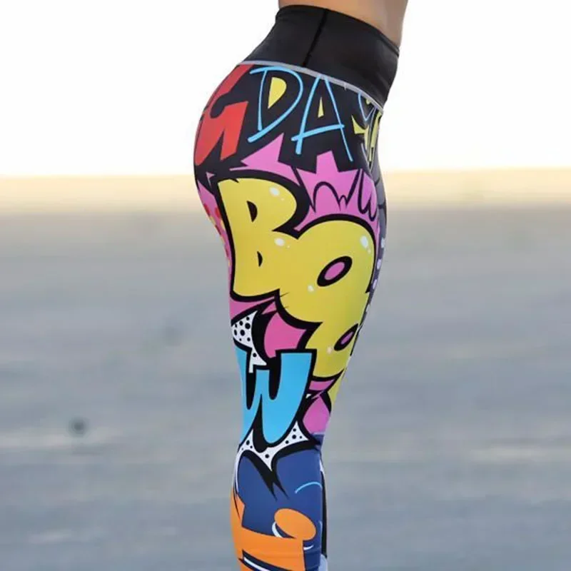 Women Digital Printing Leggings Workout Leggings High Waist Push Up Leggins Mujer Fitness Women'S Pants