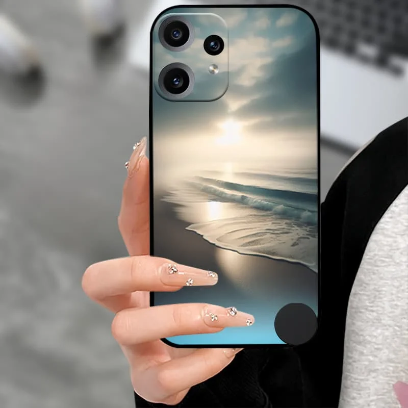 Premium Soft TPU Silicone Back Cover with Camera Protector - Black Bumper Case