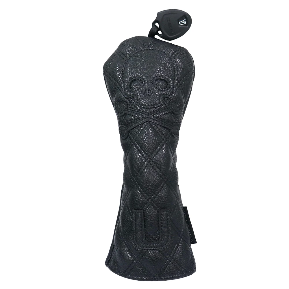 Golf Headcover Set - Skull Design, PU Leather, Waterproof, Soft & Durable