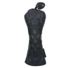 Golf Headcover Skull Driver Fairway Hybird Wood Head Cover Set PU Leather Waterproof Soft Durable Golf Woods Club Accessories 4