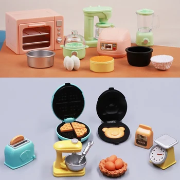 Cooking Set 1:12 Rice Cooker Kitchen Furniture Model Pretend Game Dollhouse Miniature Scene Cake Toy Children Birthday Gift 1