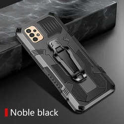 Armor Shockproof Case with Magnetic Stand and Car Mount Clip for Galaxy A13 4G (Black)