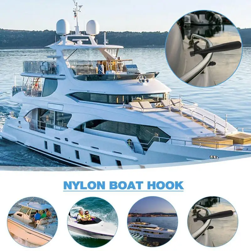 Boat Hook Nylon Boat Hook Rust-Resistant Multifunctional Marine Boats Hook Head Unbreakable Replacement Boats End For Mooring Yacht
