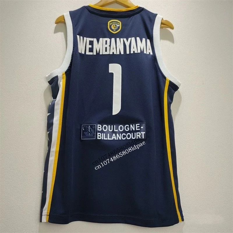 Basketball Jerseys Basketball Jersey Men Oversize Metropolitans 92 1 WEMBANYAMA Sewing Embroidery Athletic Sports High Street Hip Hop Sportswear
