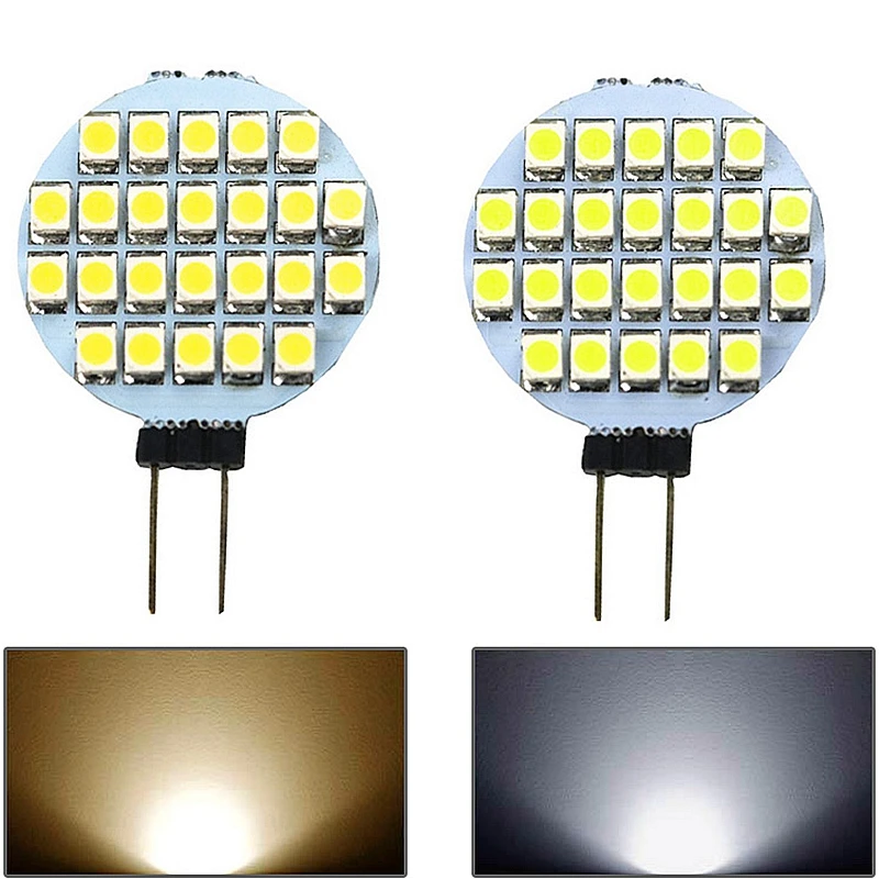 10 Pz G4 Led 12V 3W 24 * Smd3528 270Lm Bianco Caldo/Bianco Led Lampadina G4 12V Per La Casa