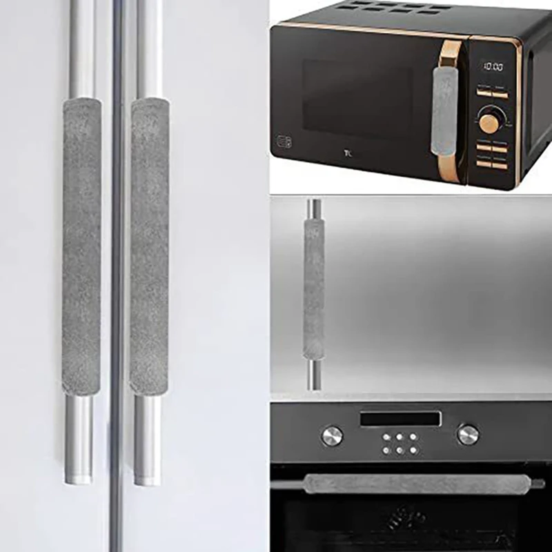 Description Picture 6 of itemRefrigerator Door Handle Cover Kitchen Appliance Decor Handles Antiskid Protector Gloves Fridge Oven Keep off Fingerprints