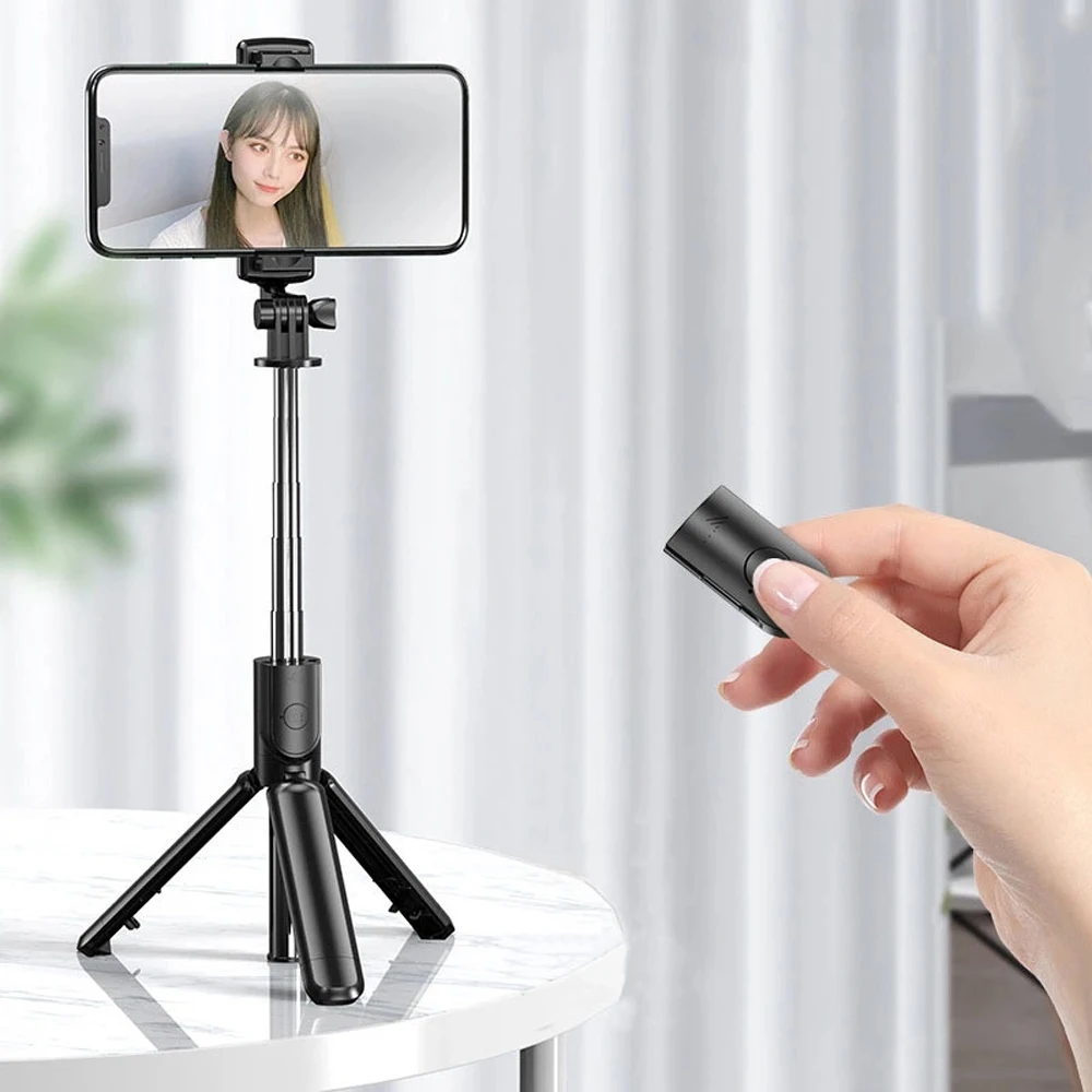 sem Fio Bluetooth Selfie Vara com Obturador Remoto Suporte do Telefone Móvel Retrátil Portátil Multifuncional Tripé Novo - Image 4