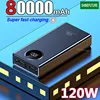 80000mAh Power Bank 120W Super Fast Charging Ultralarge Capacity For Mobile Power External Battery For iphone Spare Battery New 1