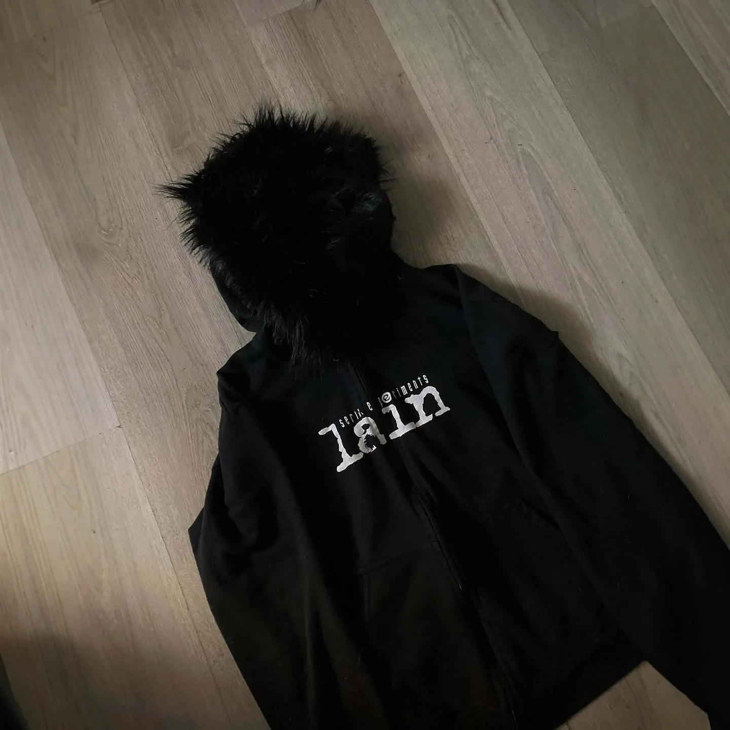 Personalized Printed Sweater Long Sleeve Fur Collar Pullover Hoodie Vintage Coat Street Trendy Coat Women INS style