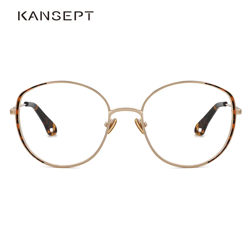 

KANSEPT Retro Round Glasses Frame Women Ultralight Eyewear Prescription Cat Eyeglasses Frames Spectacle Myopia Optical Frame