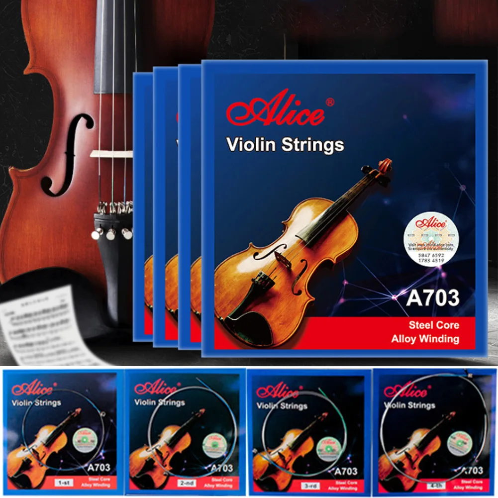 Viool Zilver Gewikkeld Voor 1/2 1/4 1/8 3/4 4/4 Full Size Single Strings Vervangende Beginner Muziekinstrumenten Violen Snaren