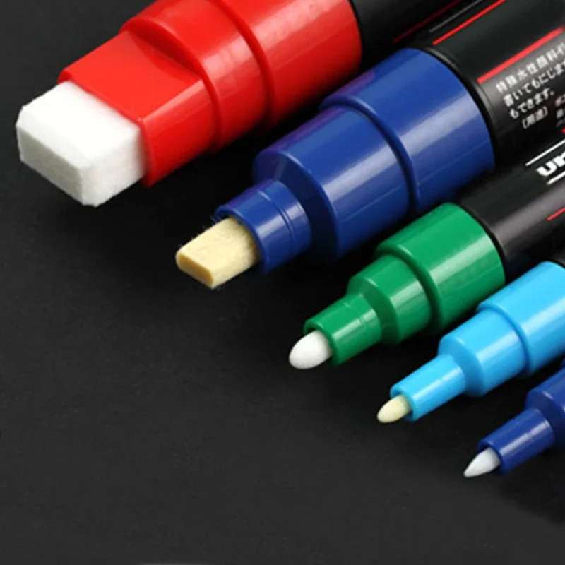 5pc/set UNI Posca Paint Pen Mixed Marker 5 Sizes Each with 1 Pen PC-1M/3M/5M/8K/17K Graffiti Painting Supplies Rotuladores Posca
