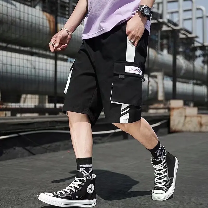 

Mens Cargo Shorts Summer Sport Shorts Hip Hop Sweatpants Men Shorts with Pockets Shorts for Men Loose Walk Shorts Street Wear
