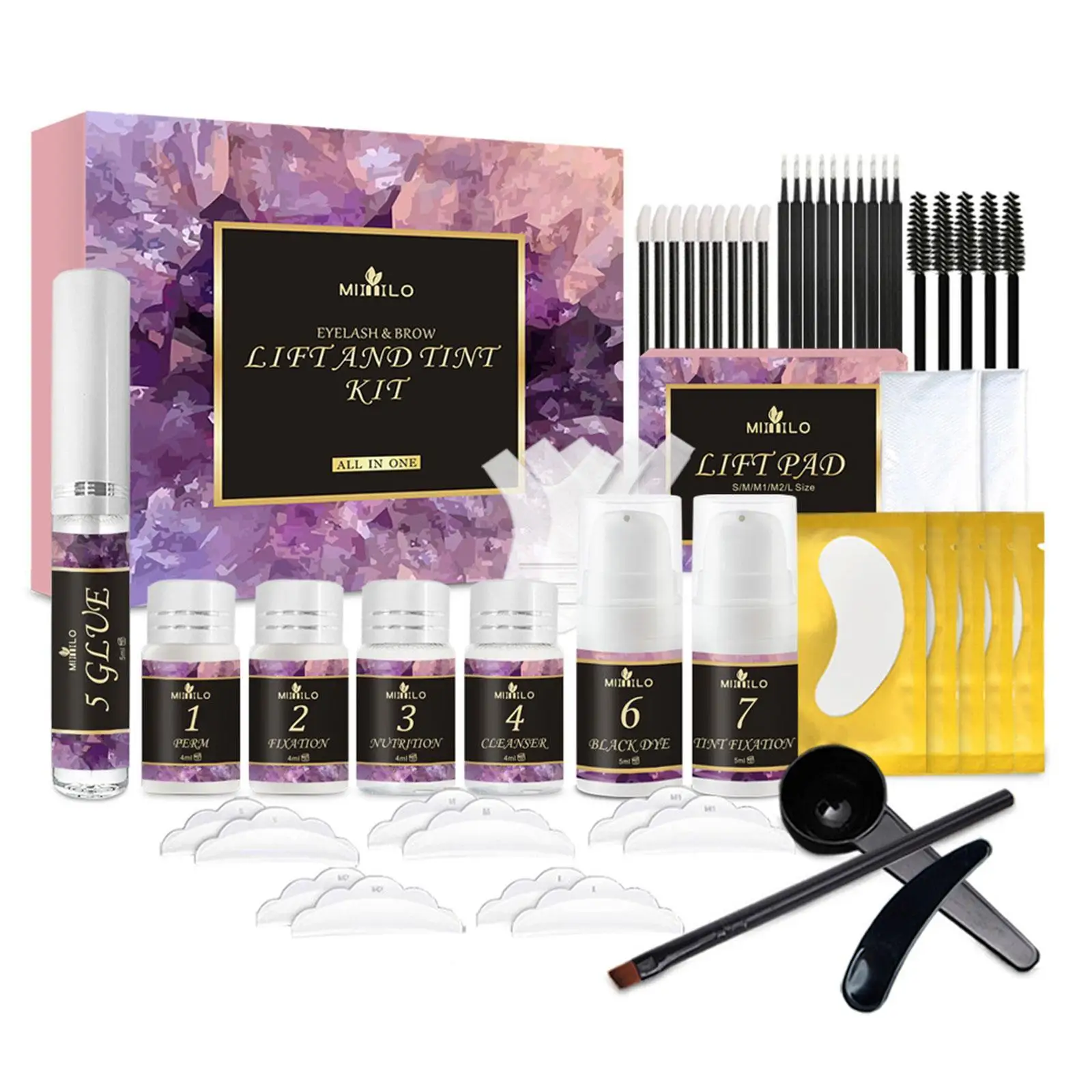 

Volumizing Eyelash Lifting Eyelash Lamination Kit Dyeing And Perming Eyelashes Set Simple Cold Perm Eyelash Curling Set