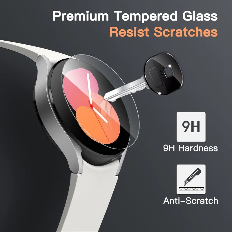 Premium Tempered Glass Screen Protector for Smartwatches - Anti-Scratch Protective Film